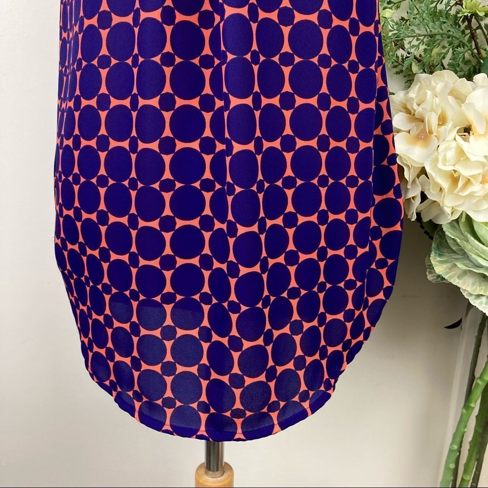 PAPERMOON * blouse purple orange size small sleeveless stitch fix - Picture 6 of 11